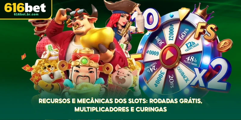 explore as mecânicas dos slots com rodadas grátis, multiplicadores e símbolos curinga