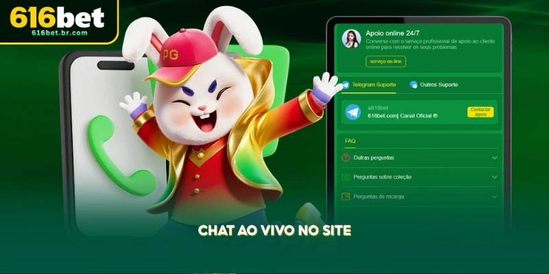 fale com o suporte pelo chat ao vivo no site sempre que precisar de ajuda